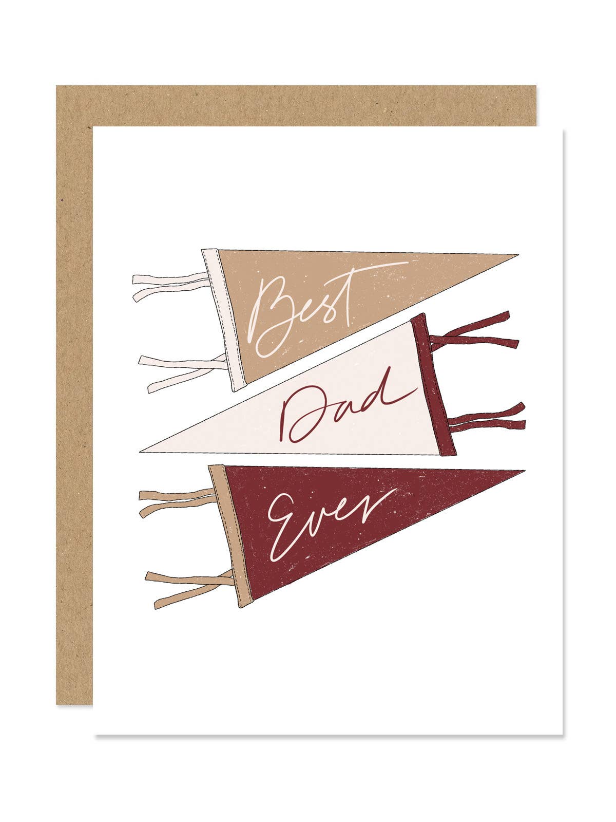 Best Dad Ever Pennant Flag Father's Day Card