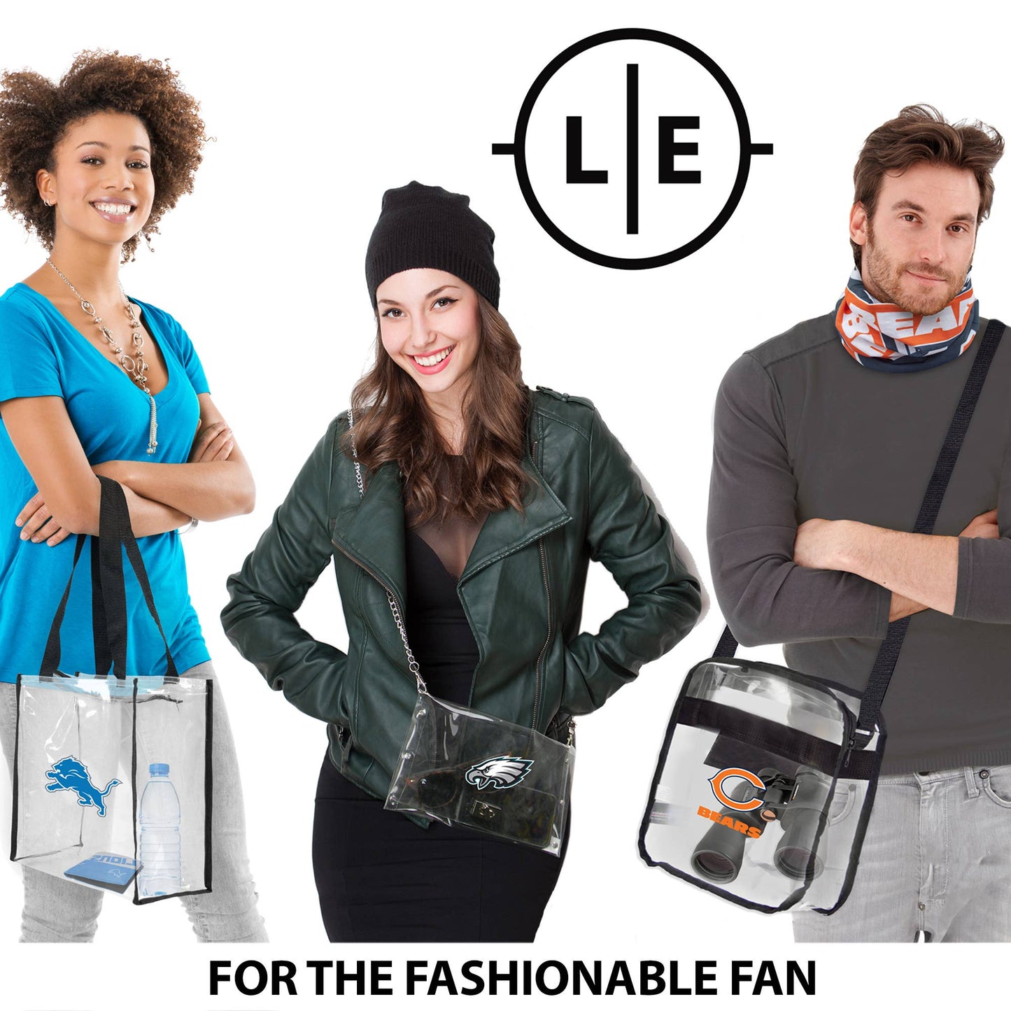Detroit Lions Clear Fanny Fan Purse