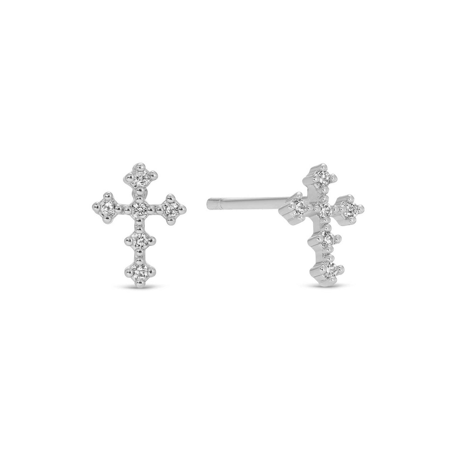 Multi Cross Velvet Set/3 Stud Gift Set: Gold