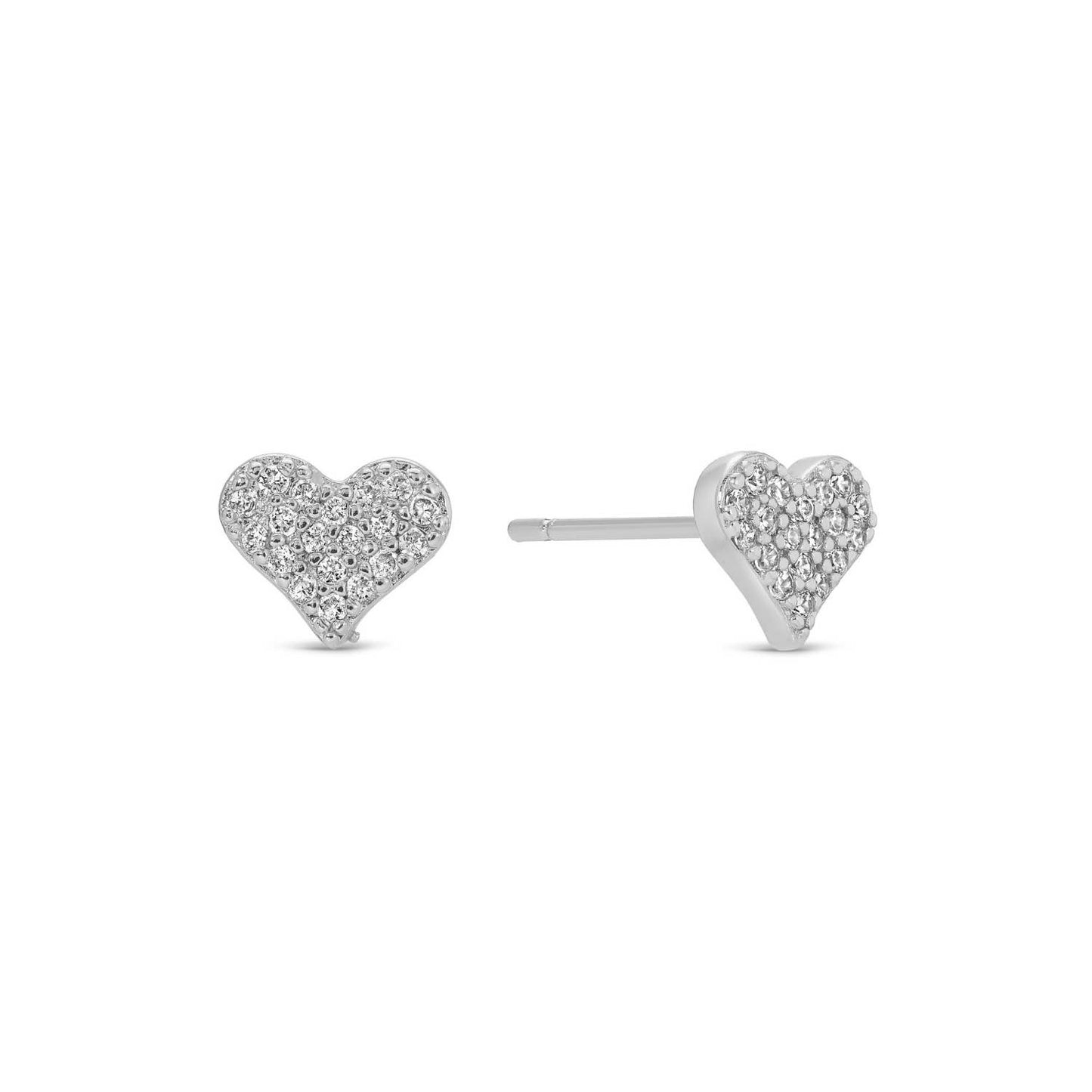 Heart Velvet Stud Set