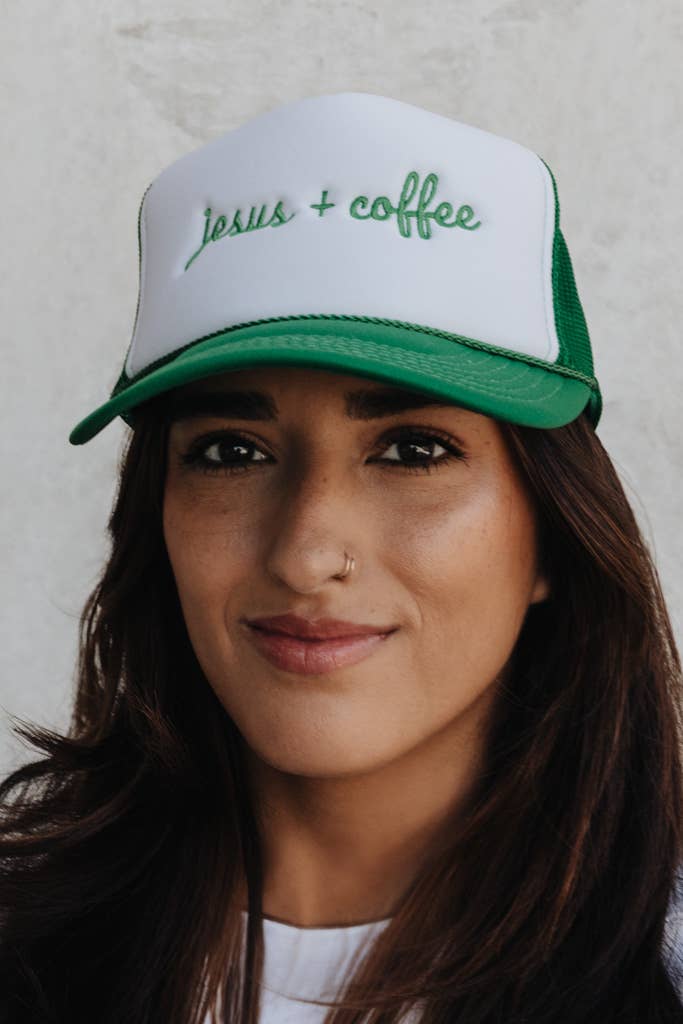 Jesus + Coffee Hat - Green