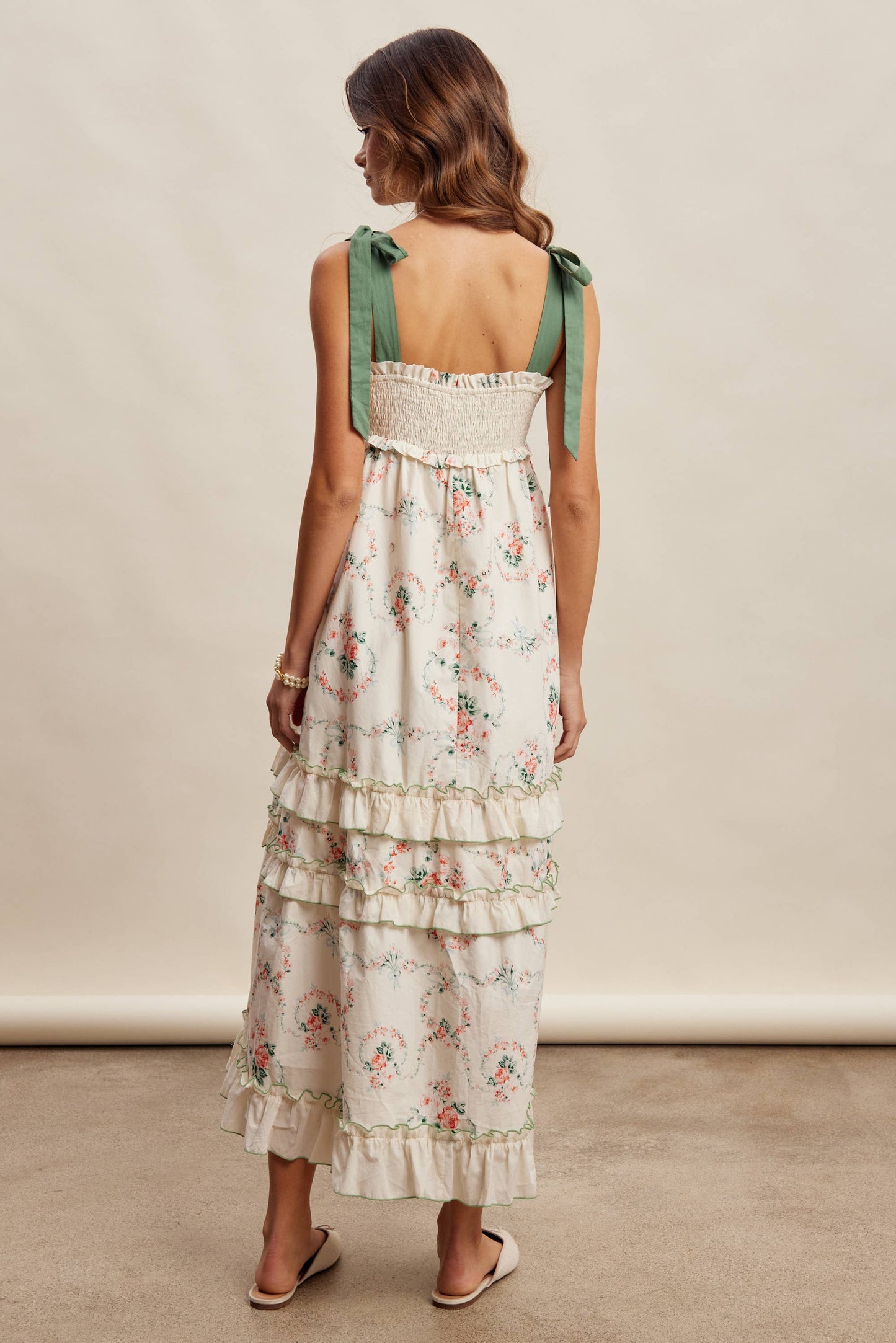 *PRE ORDER* Floral Smocked Tiered Maxi Dress
