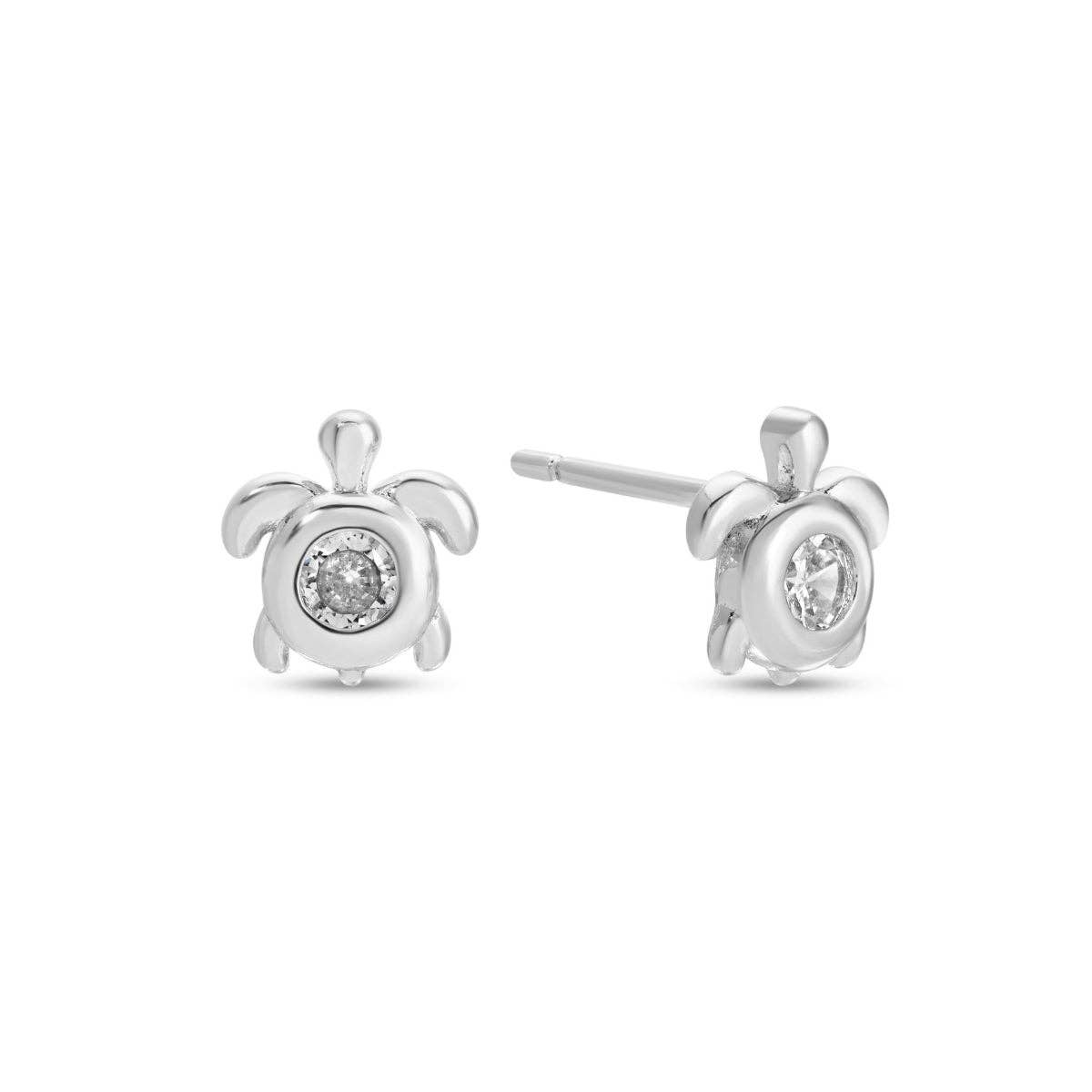 Turtle Studs on Velvet Tag: Gold