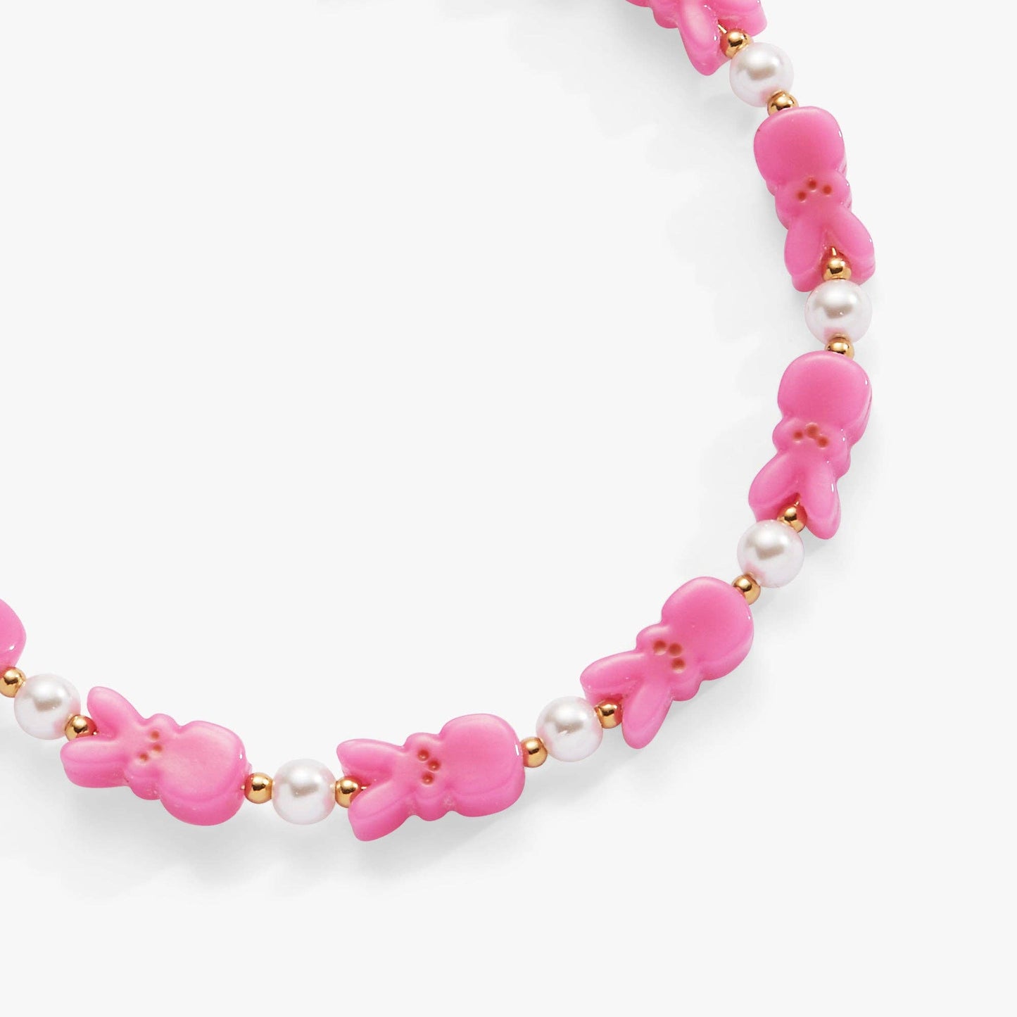 PEEPS® Bunny Beaded Bangle: Gold