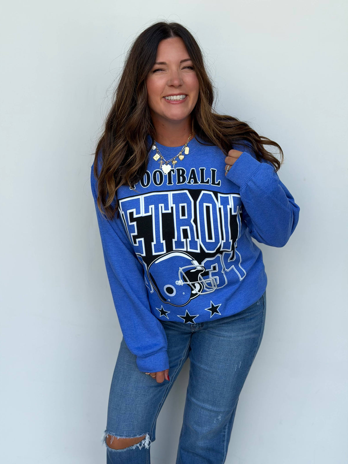 Detroit Football Oversized Crew