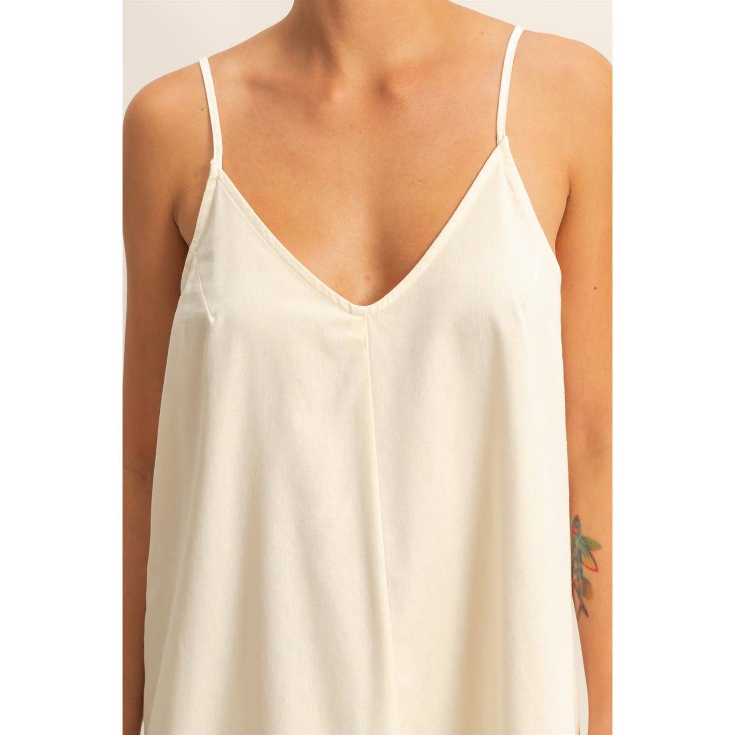 Dyed V-Neck Loose Maxi Dress