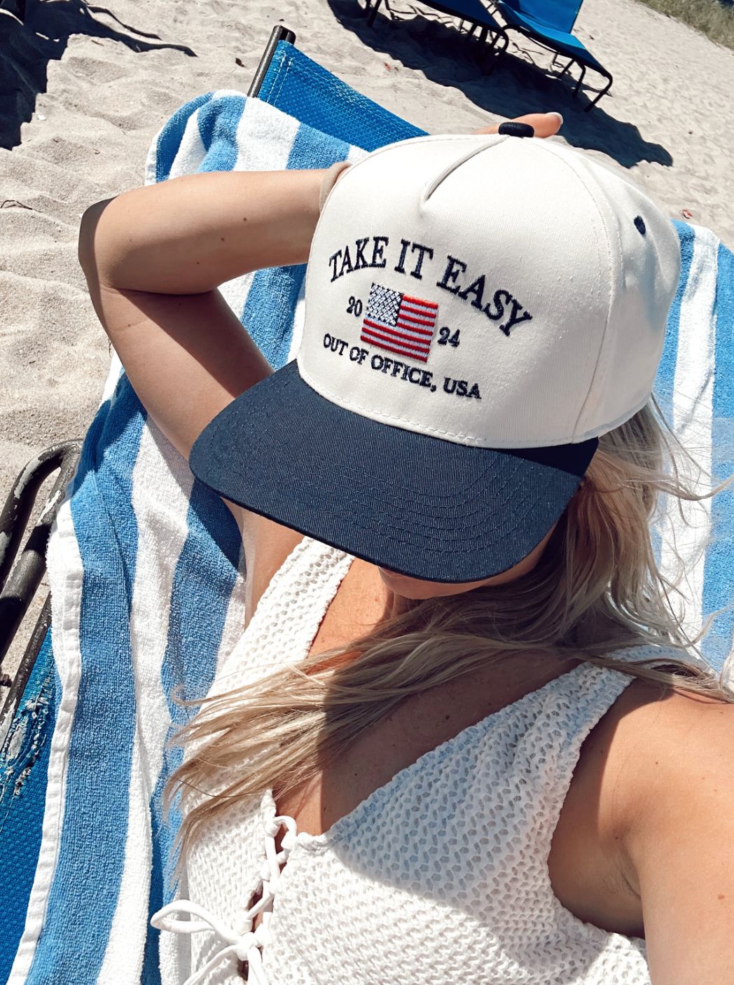 Take It Easy 2024 Vintage Trucker Hat