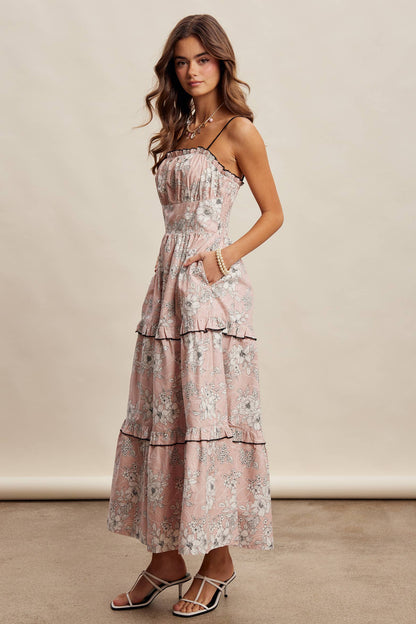 Floral Ruffle Tiered Maxi Dress
