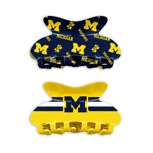 Michigan Wolverines Hair Claw Set