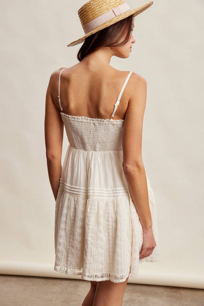 Lace Tiered Mini Dress