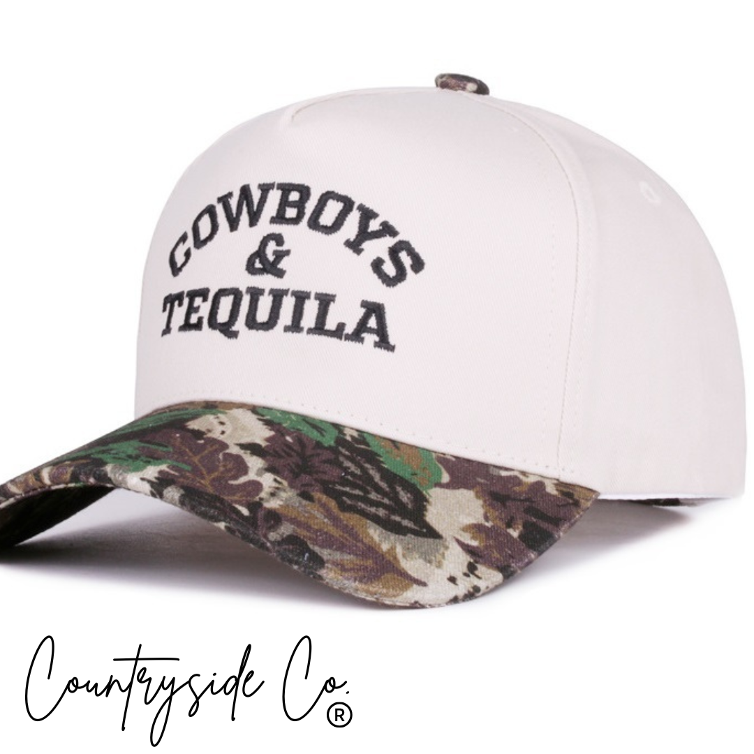 Camo Cowboys & Tequilla Trucker Hat