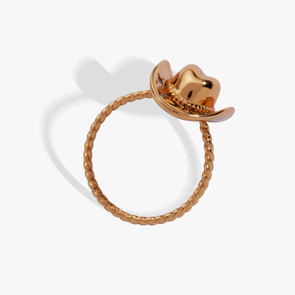 Cowgirl Hat Ring: Gold