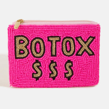 Botox Money Seed Beaded Coin Purse: MULTI
