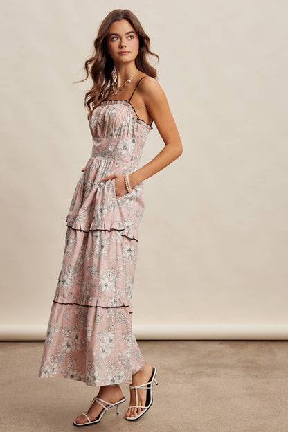 Floral Ruffle Tiered Maxi Dress