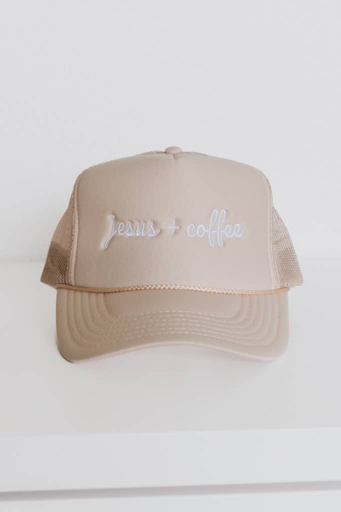 Jesus + Coffee Hat - Tan