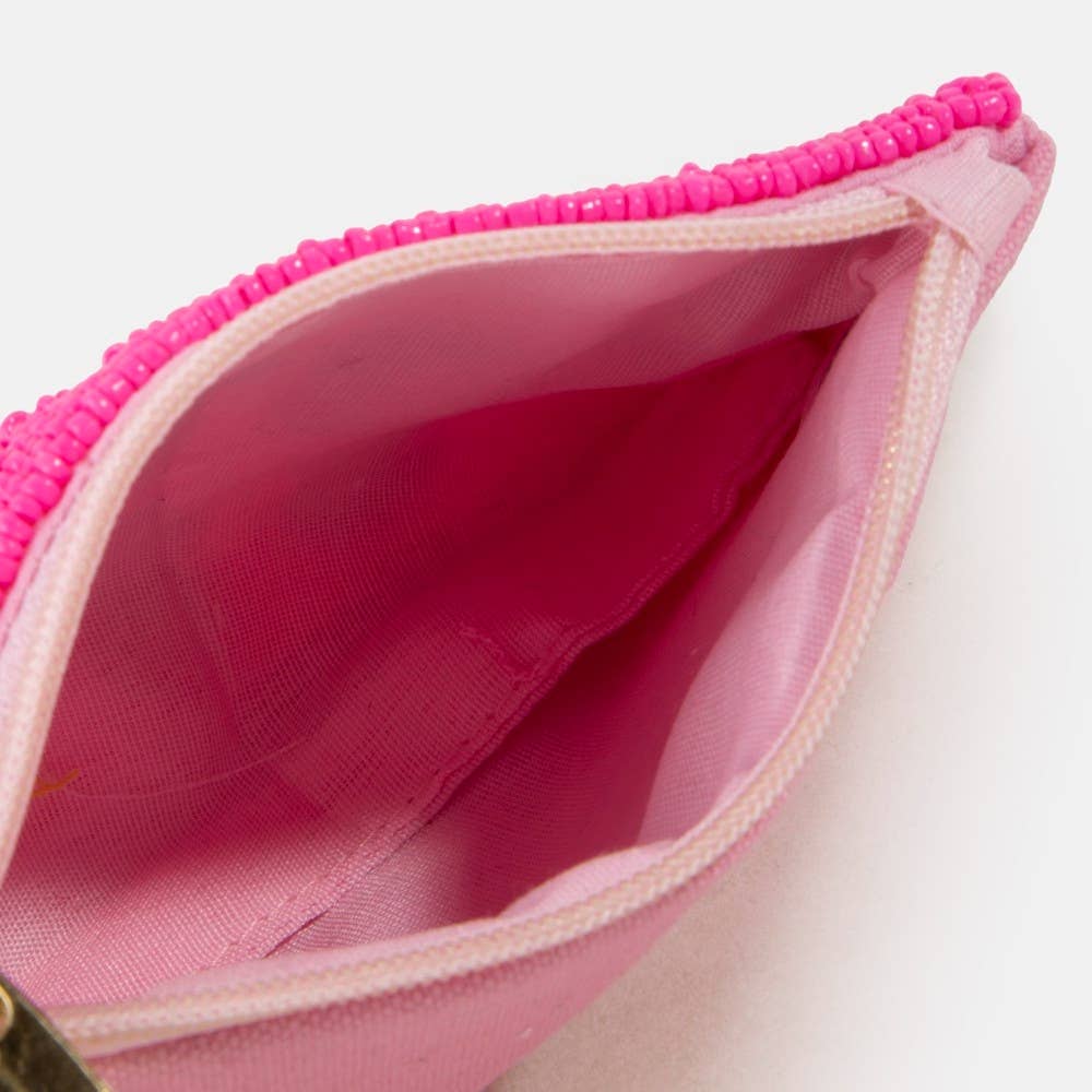 Botox Money Seed Beaded Coin Purse: MULTI