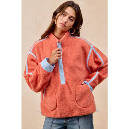 HALF ZIP UP SHERPA JACKET