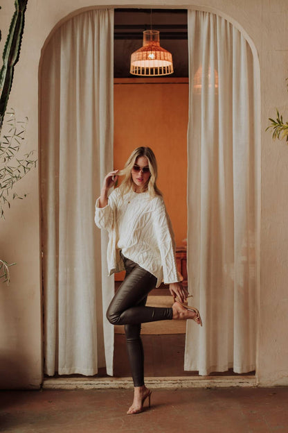 Ivory Cable Knit Sweater