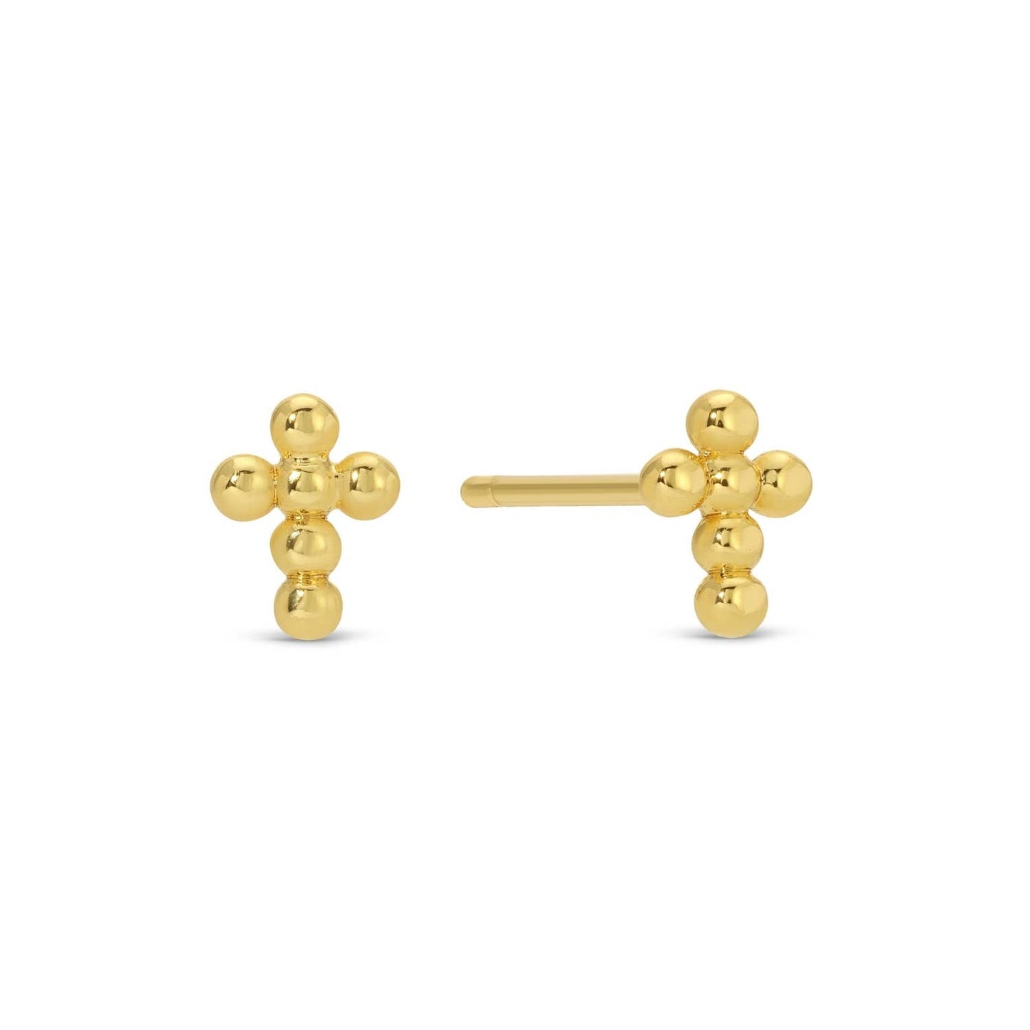 Multi Cross Velvet Set/3 Stud Gift Set: Gold