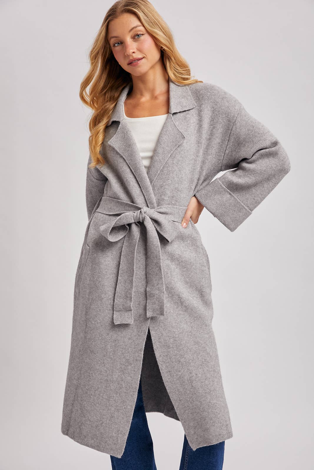 EFFORTLESS KNITTED TRENCH COAT