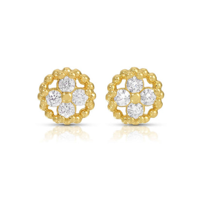 Fleur Studs on Velvet Tag