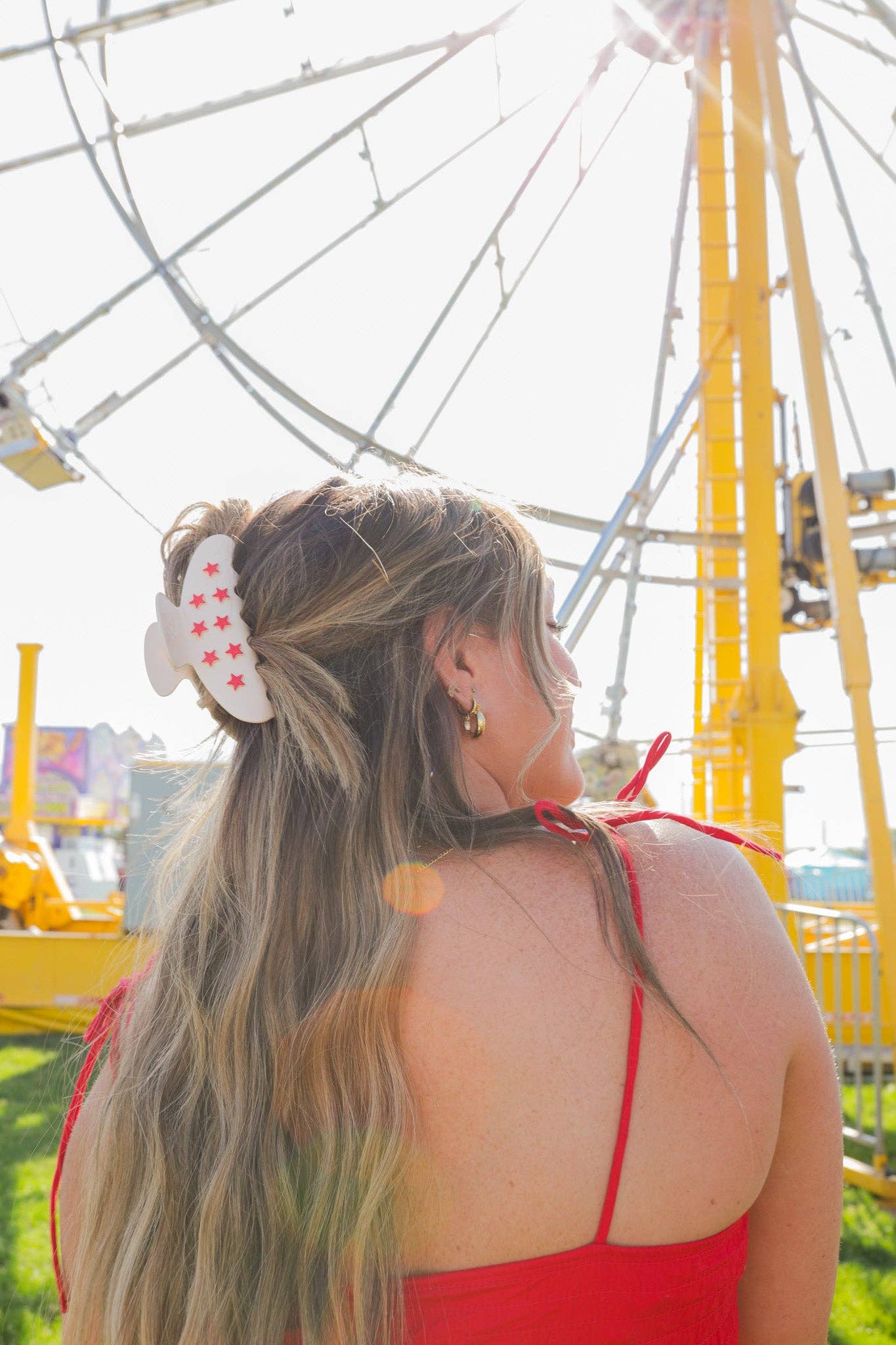 STARGIRL CLAW: WHITE + RED STARS