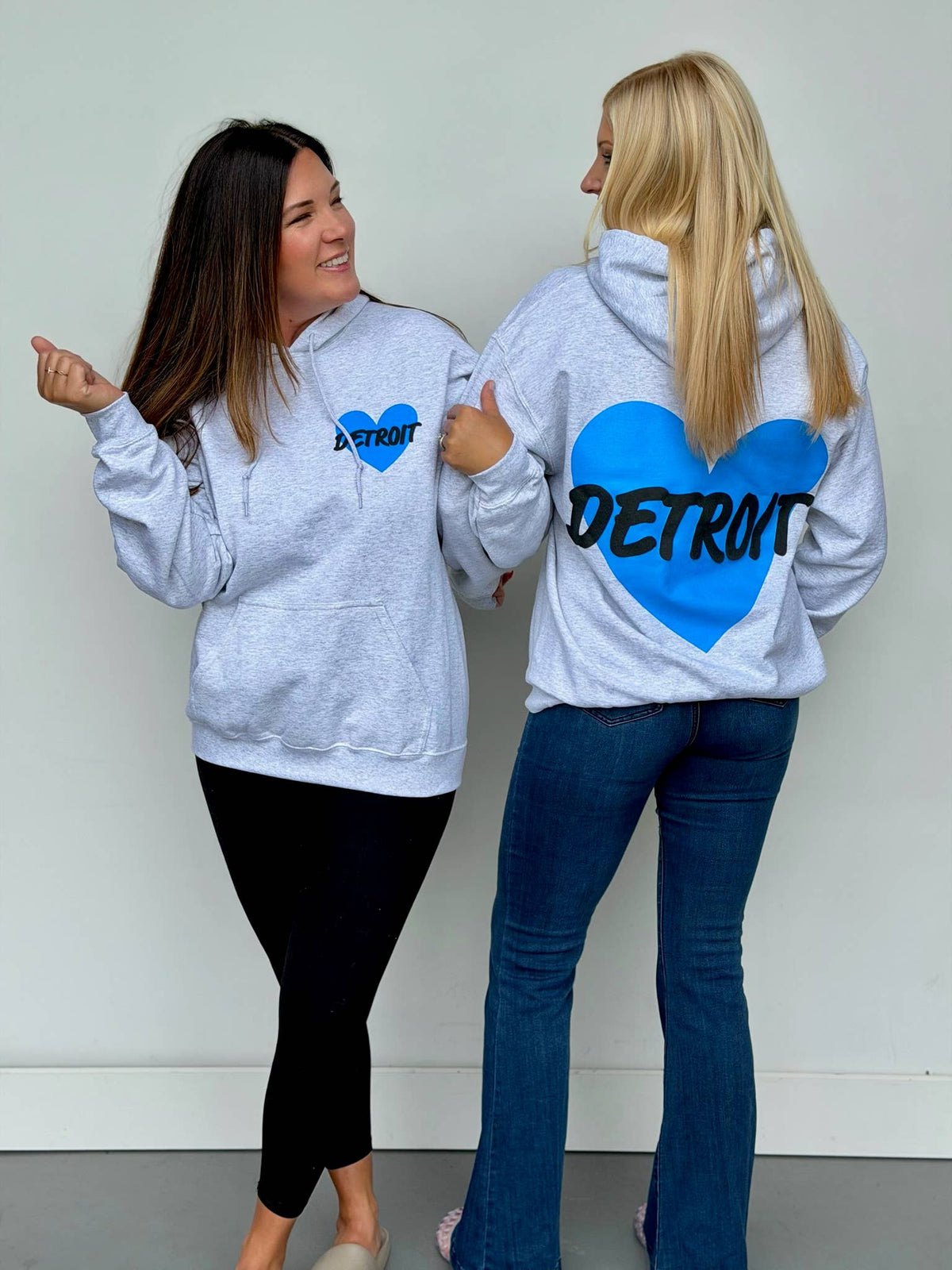 Detroit Heart Puff Print Hoodie