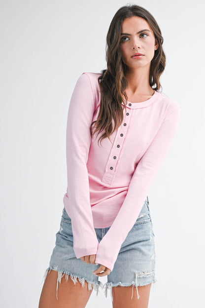Henley Long Sleeve Top