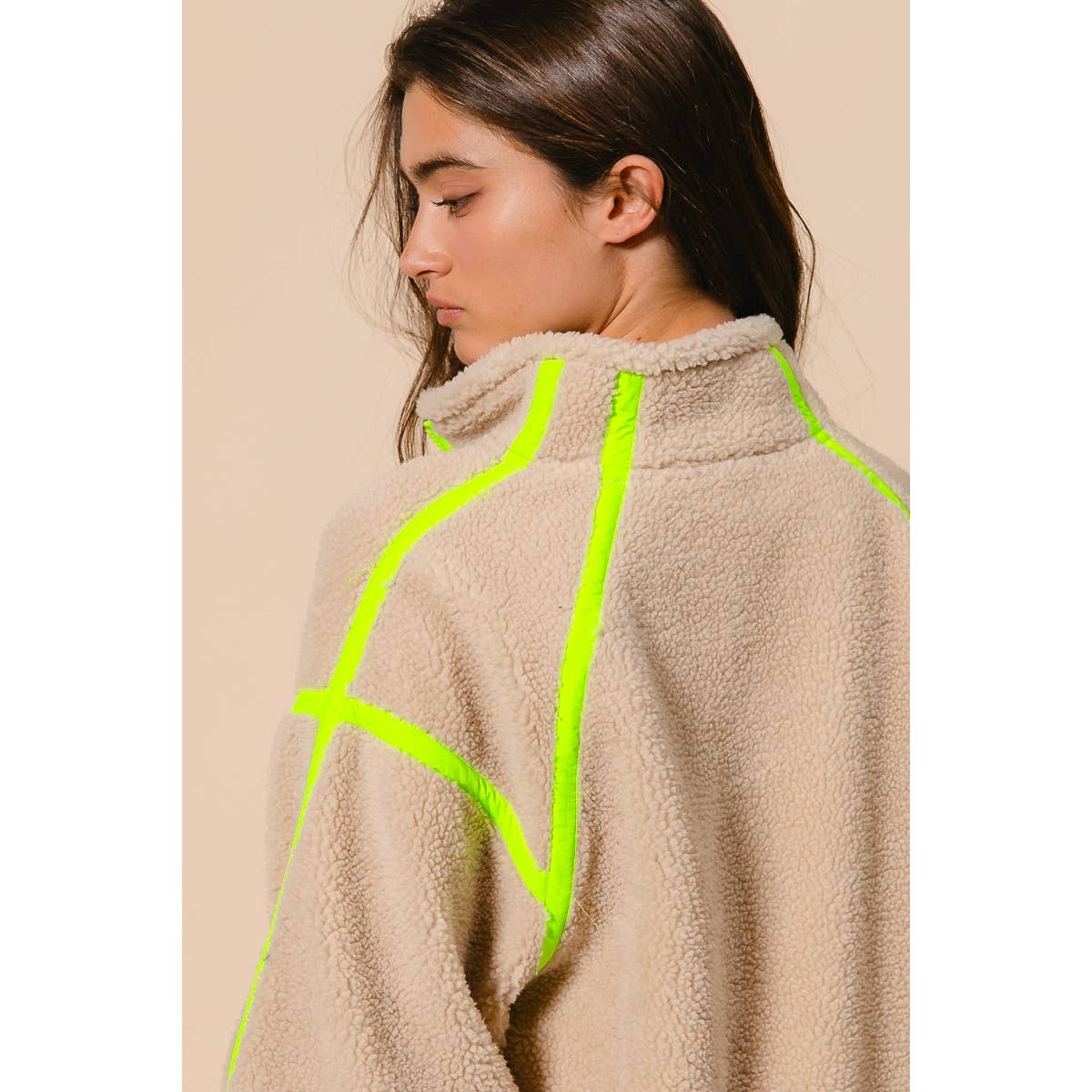 HALF ZIP UP SHERPA JACKET