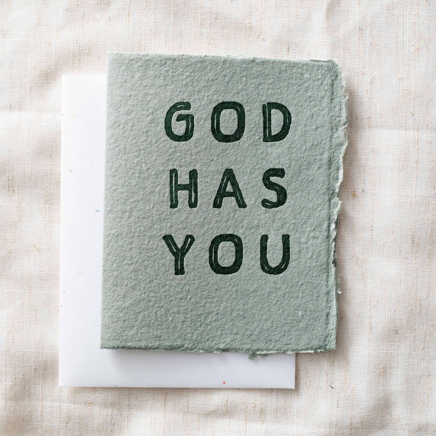 God Has You | Religious Sympathy Greeting Card: Folded A2 Greeting Card. Blank Inside.