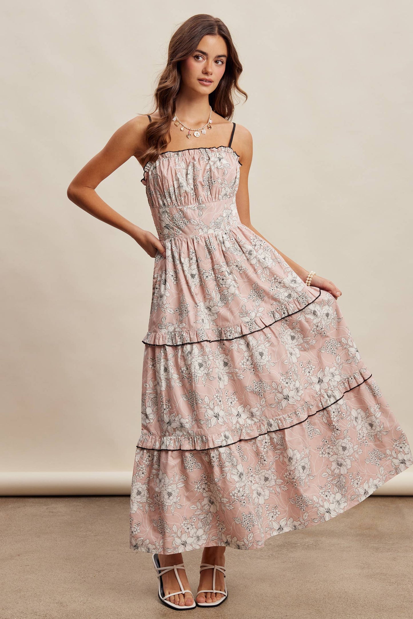 Floral Ruffle Tiered Maxi Dress