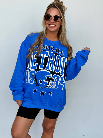 Detroit Football Oversized Crew