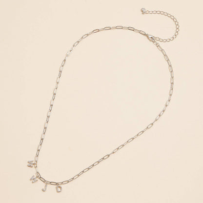 WWJD Cubic Zirconia Necklace | 18K Gold Dipped Faith Necklace
