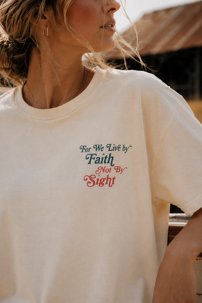 Live by Faith Loaves and Fish Cream T-Shirt