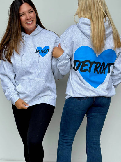 Detroit Heart Puff Print Hoodie