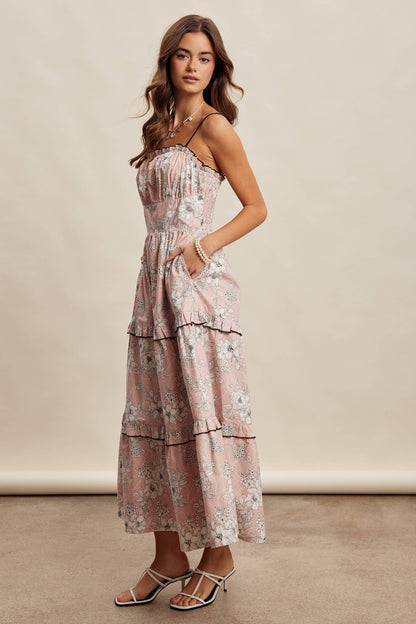 Floral Ruffle Tiered Maxi Dress