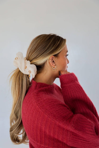 GROMMET JUMBO SCRUNCHIE: WITHOUT CHARMS