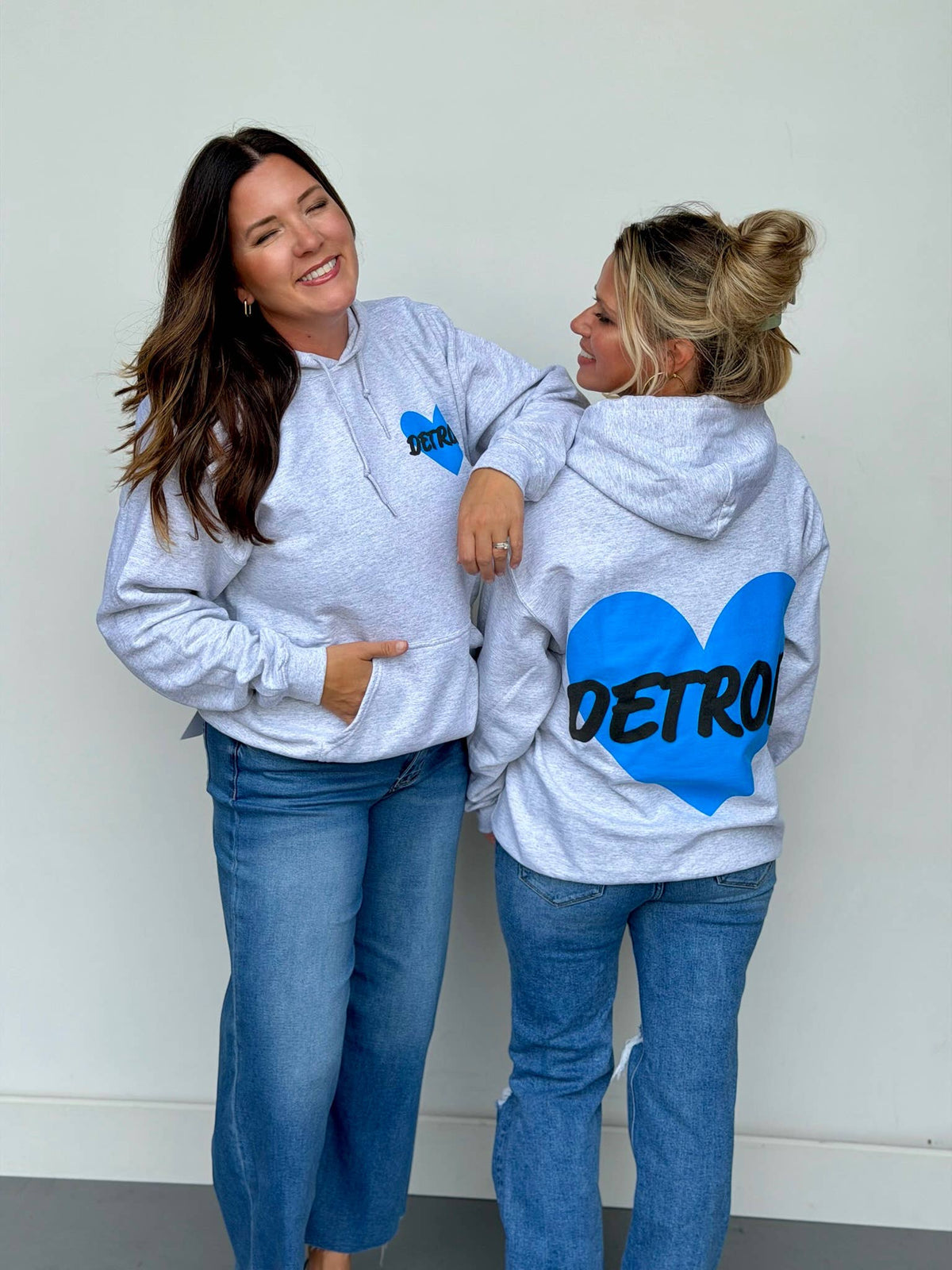 Detroit Heart Puff Print Hoodie