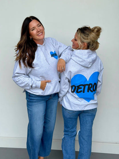 Detroit Heart Puff Print Hoodie