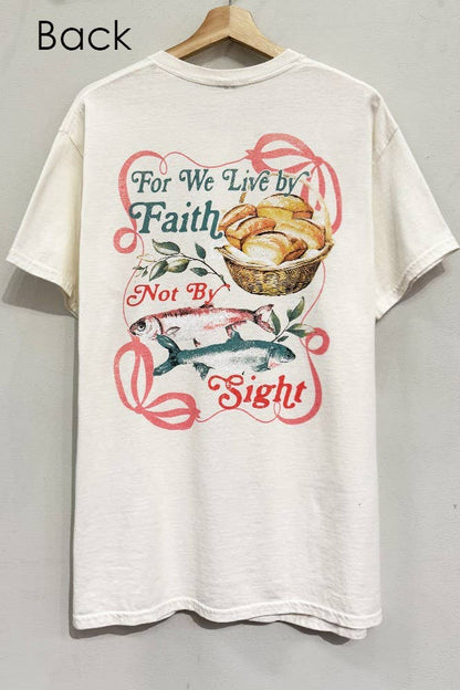 Live by Faith Loaves and Fish Cream T-Shirt