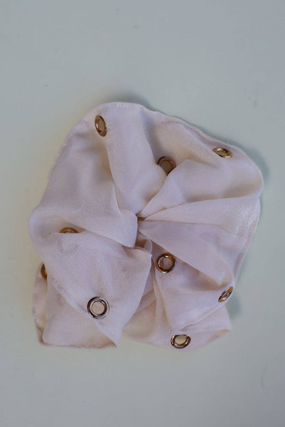 GROMMET JUMBO SCRUNCHIE: WITH CHARMS