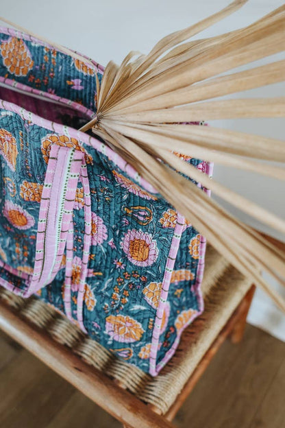 Flower Garden Quilted Market Bag