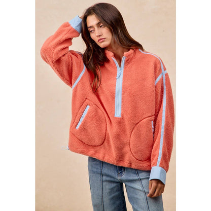 HALF ZIP UP SHERPA JACKET