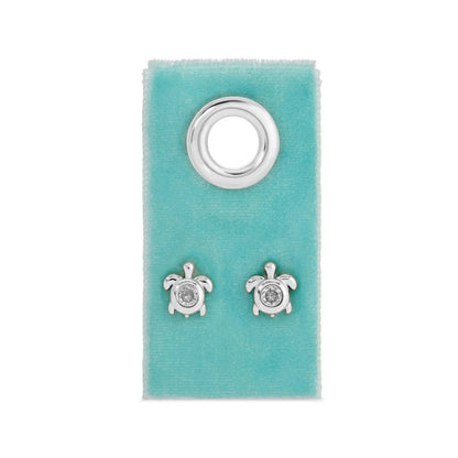 Turtle Studs on Velvet Tag: Gold
