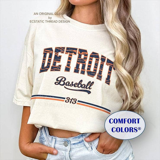 Vintage Detroit Tigers Baseball Shirt