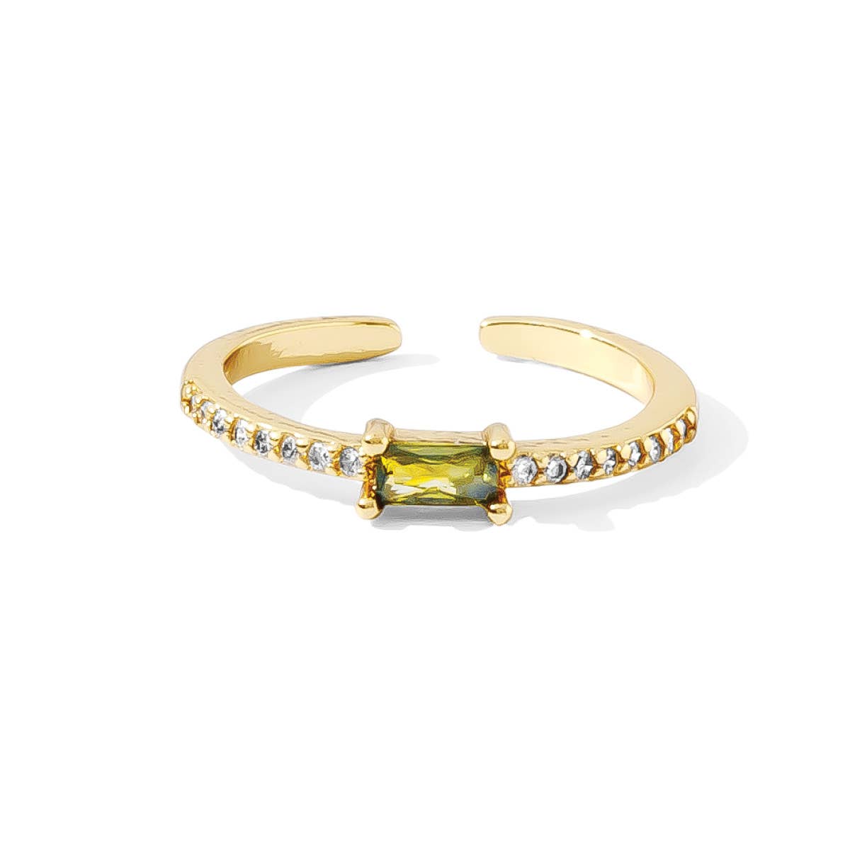 Just A Touch Of Color Pavé Adjustable Ring