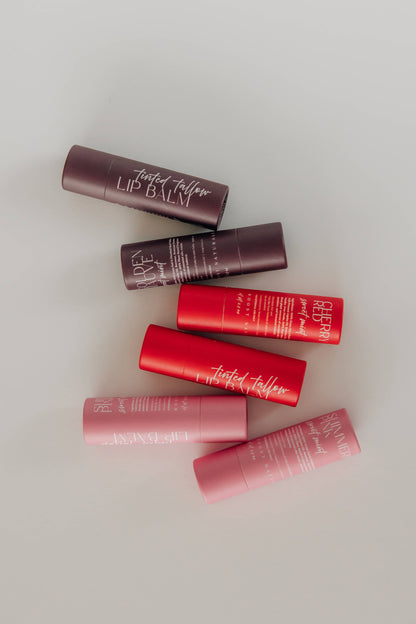 Tinted Tallow Lip Balm: Variety Pack (7x pink 7x mauve 6x red)