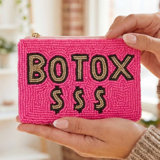 Botox Money Seed Beaded Coin Purse: MULTI