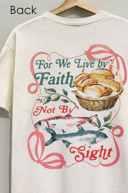 Live by Faith Loaves and Fish Cream T-Shirt