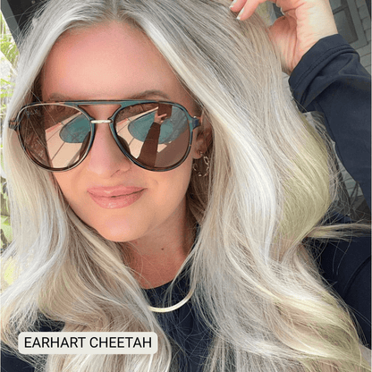 Earhart Cheetah- Women’s Aviator Sunglasses–Polarized Everyday Chic